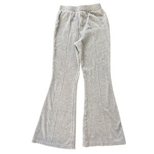 Aerie gray high rise velour ribbed flare Yoga pants XS